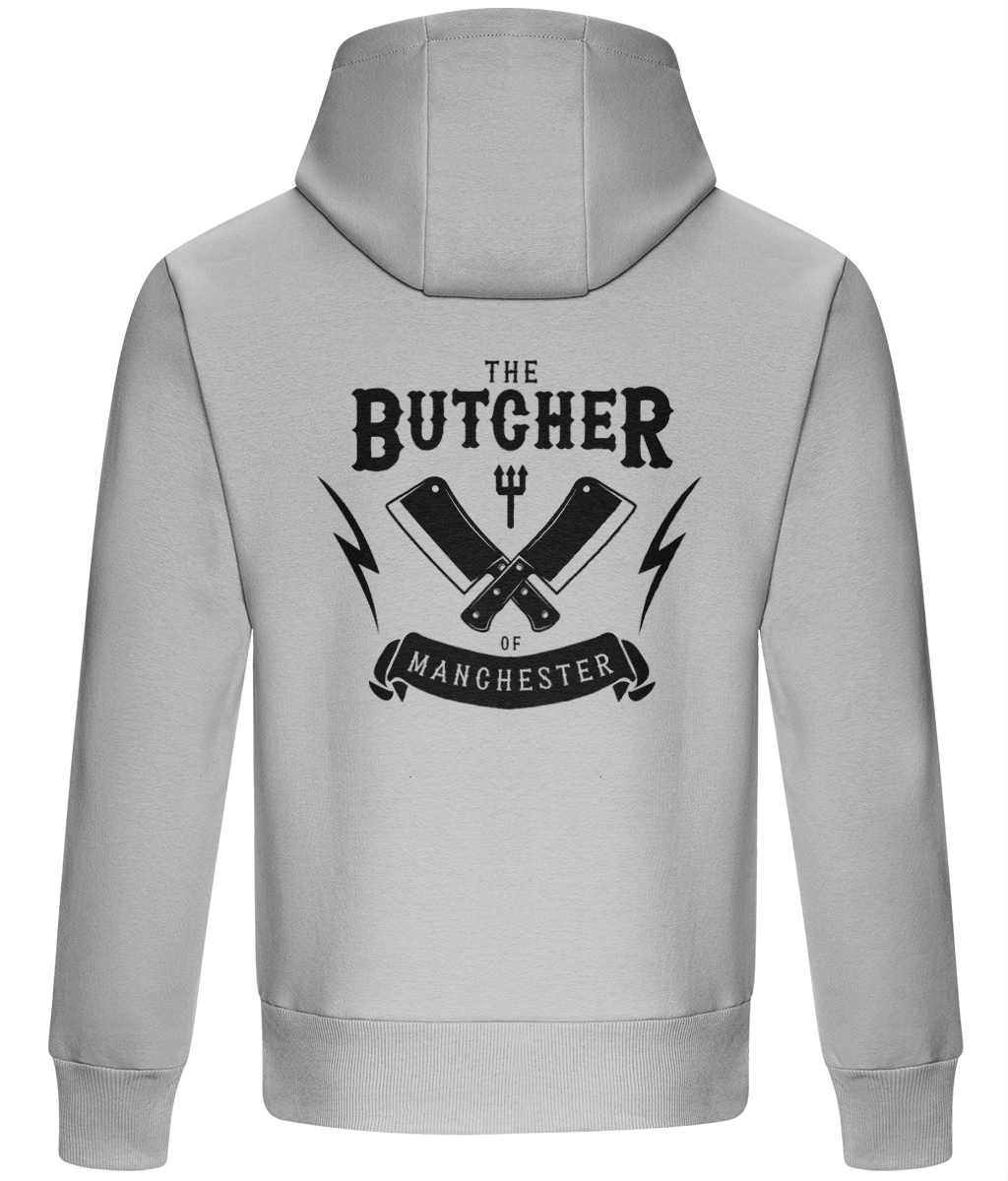 BUTCHER OF MANCHESTER | ADULT HOODIE | HEATHER GREY