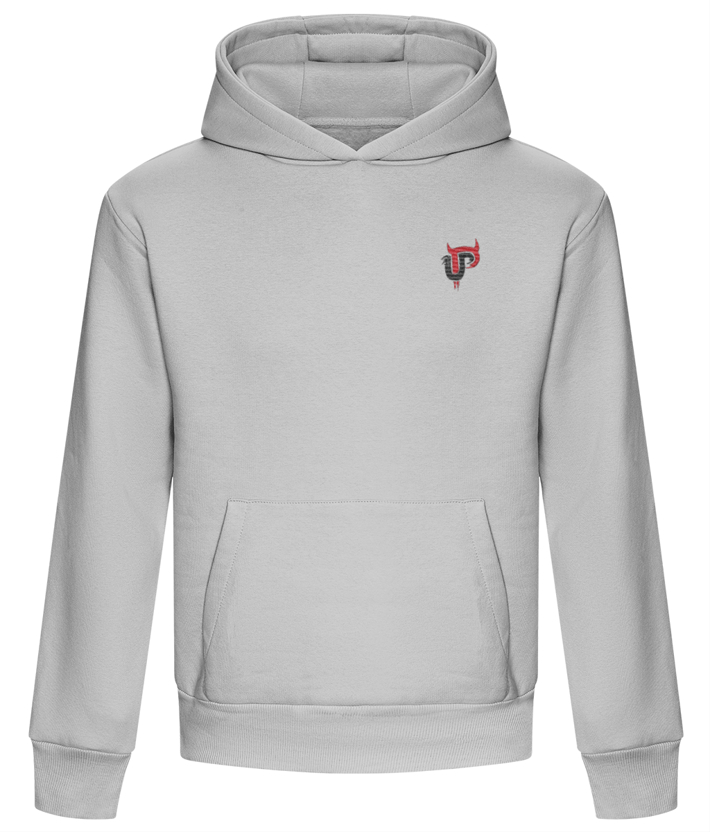 UPTV LOGO | ADULT HOODIE | HEATHER GREY | EMBROIDERED