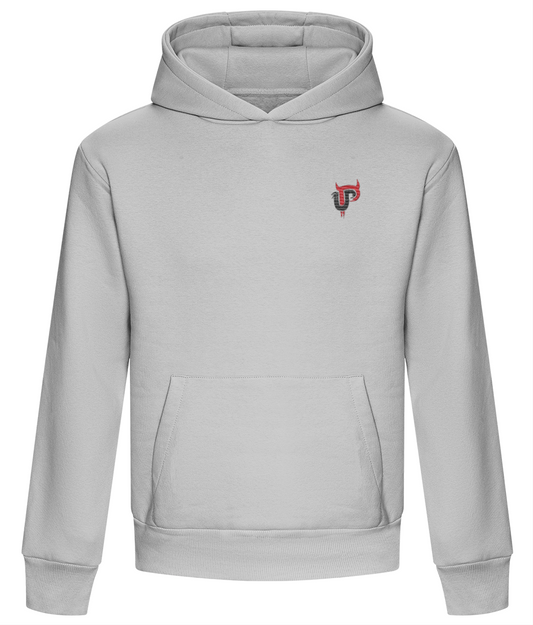 UPTV LOGO | ADULT HOODIE | HEATHER GREY | EMBROIDERED