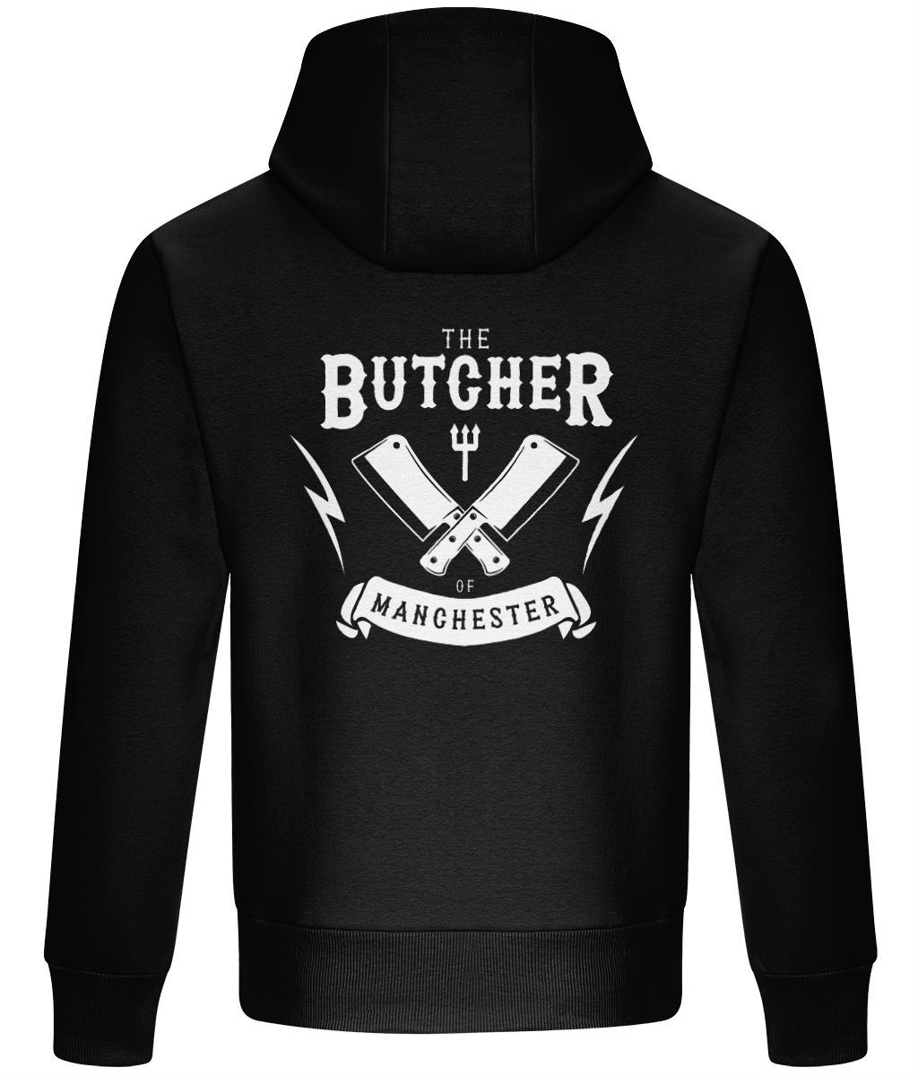 BUTCHER OF MANCHESTER | ADULT HOODIE | BLACK