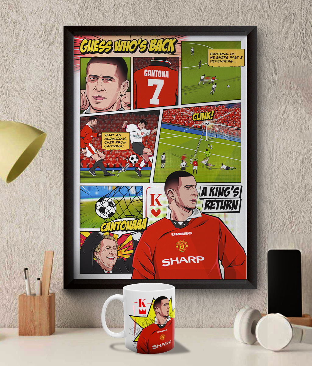 Cantona Poster & Mug Bundle